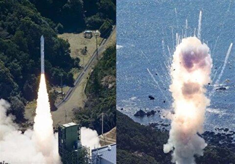 موشک ماهواره‌بر ژاپنی لحظاتی پس از پرتاب منفجر شد