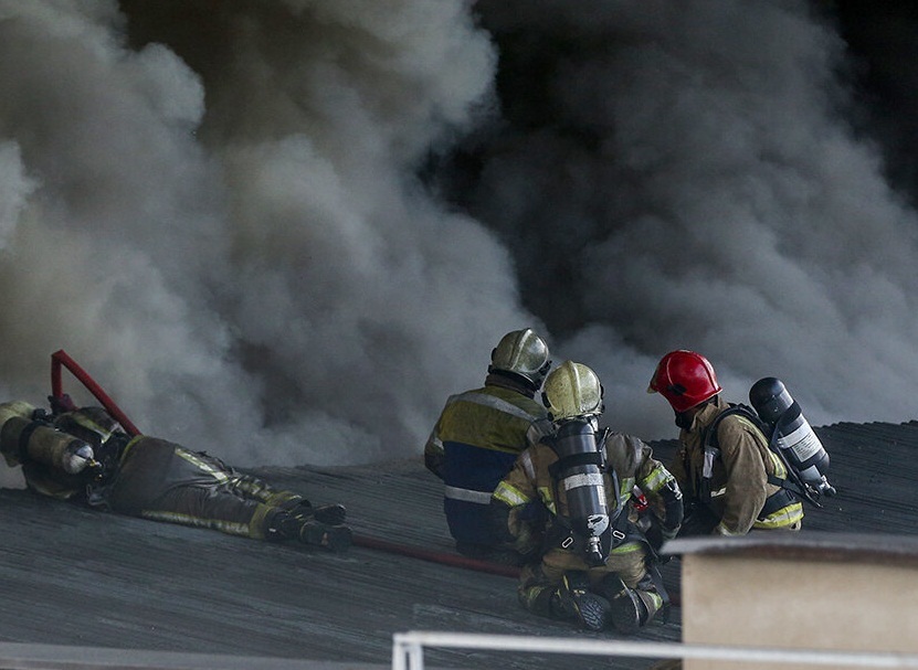 آتش سوزی انبار باگاس شرکت کاغذ پارس شوش